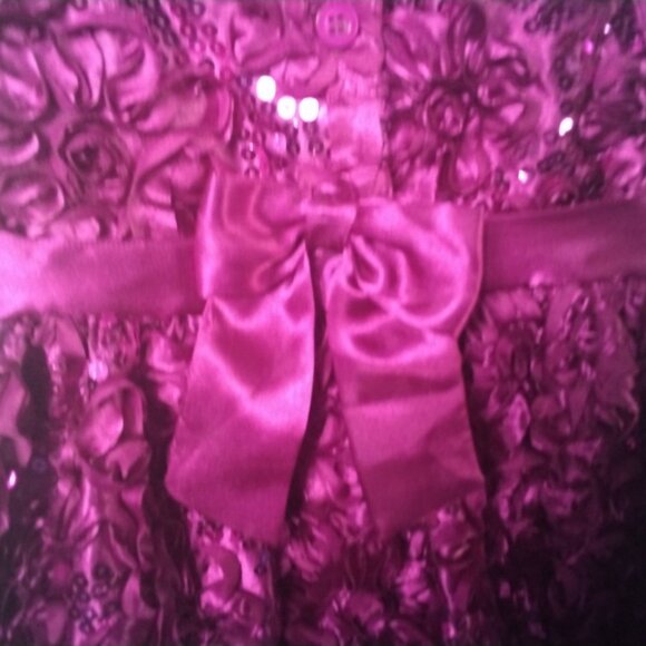 Holiday Edition Fuchsia Lace Tull & Sequins Easter Dress Infant 18 Months. NWOT - Picture 5 of 7